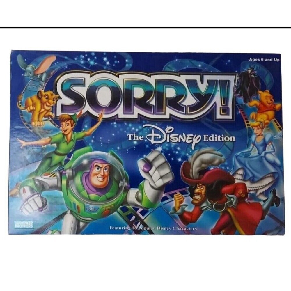 SORRY! The Disney Edition Board Game - 2001 Parker Brothers - Complete